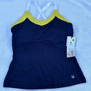Fila Women’s Tank Top - Navy and Yellow